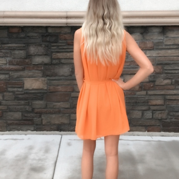 Color Pop Sheath Dress - Orange Pepper - Picture 3 of 5